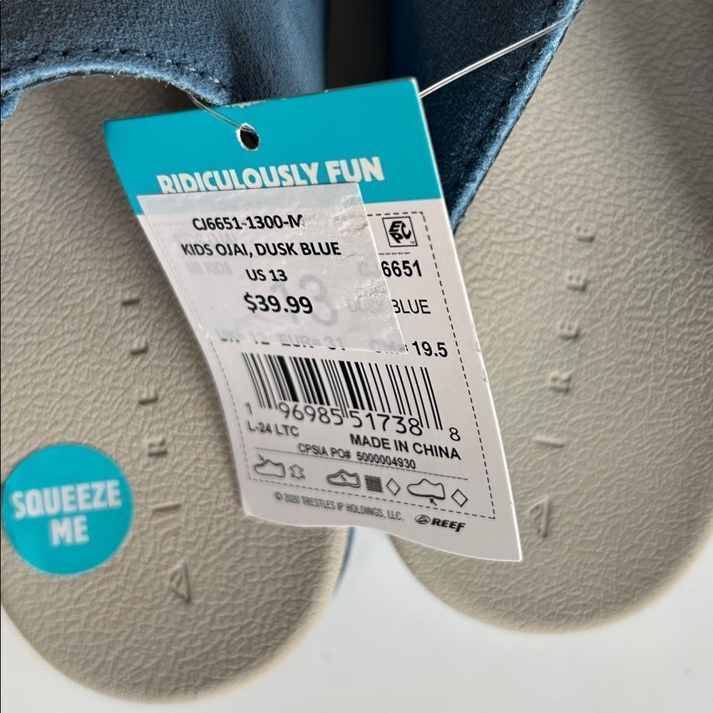 Reef Kids Ojai Dusk Blue, Size Kids 13, NWT - Picture 5 of 5